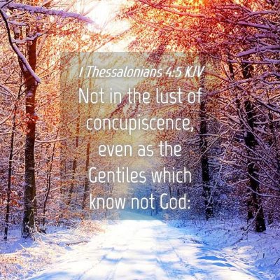 Picture 04 - 1 Thessalonians 4:5 KJV - Not in the lust of concupiscence, even as the - Bible Verse Picture