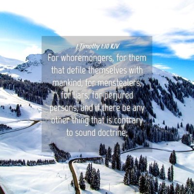 Picture 04 - 1 Timothy 1:10 KJV - For whoremongers, for them that defile themselves - Bible Verse Picture