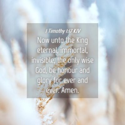Picture 04 - 1 Timothy 1:17 KJV - Now unto the King eternal, immortal, invisible, - Bible Verse Picture
