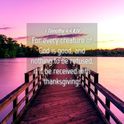 Picture 04 - 1 Timothy 4:4 KJV - For every creature of God is good, and nothing to - Bible Verse Picture