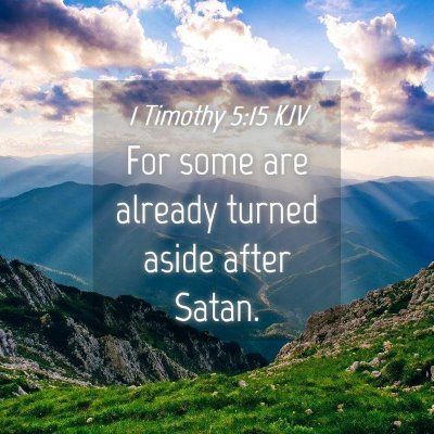 Picture 04 - 1 Timothy 5:15 KJV - For some are already turned aside after - Bible Verse Picture