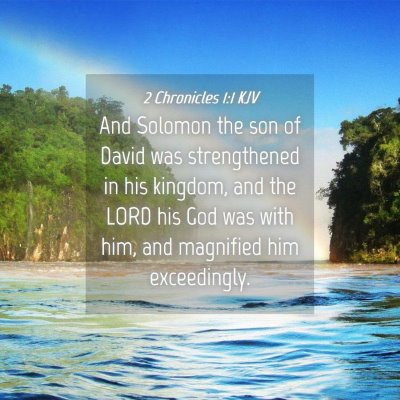 Picture 04 - 2 Chronicles 1:1 KJV - And Solomon the son of David was strengthened in - Bible Verse Picture