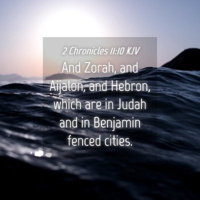 Picture 04 - 2 Chronicles 11:10 KJV - And Zorah, and Aijalon, and Hebron, which are in - Bible Verse Picture