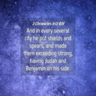 Picture 04 - 2 Chronicles 11:12 KJV - And in every several city he put shields and - Bible Verse Picture