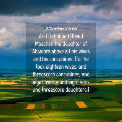 Picture 04 - 2 Chronicles 11:21 KJV - And Rehoboam loved Maachah the daughter of - Bible Verse Picture