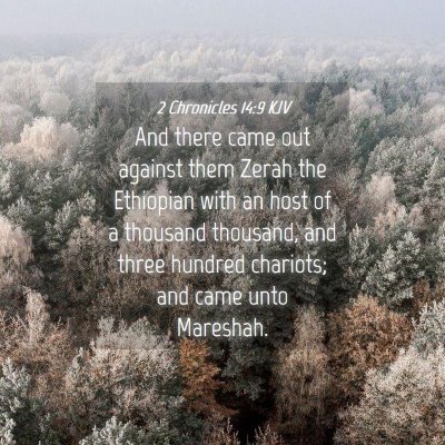 Picture 04 - 2 Chronicles 14:9 KJV - And there came out against them Zerah the - Bible Verse Picture