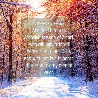Picture 04 - 2 Chronicles 17:16 KJV - And next him was Amasiah the son of Zichri, who - Bible Verse Picture
