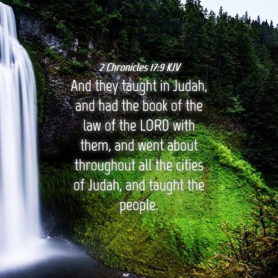 Picture 04 - 2 Chronicles 17:9 KJV - And they taught in Judah, and had the book of the - Bible Verse Picture