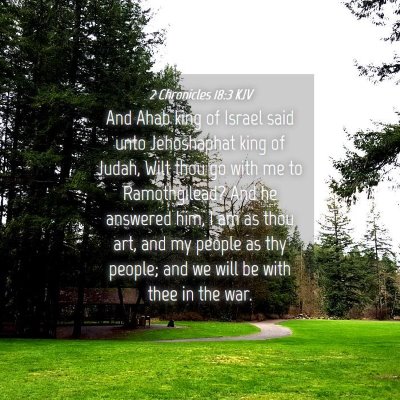 Picture 04 - 2 Chronicles 18:3 KJV - And Ahab king of Israel said unto Jehoshaphat - Bible Verse Picture