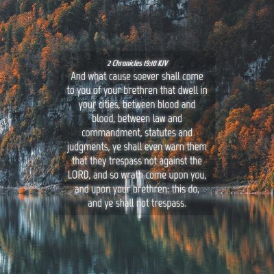 Picture 04 - 2 Chronicles 19:10 KJV - And what cause soever shall come to you of your - Bible Verse Picture