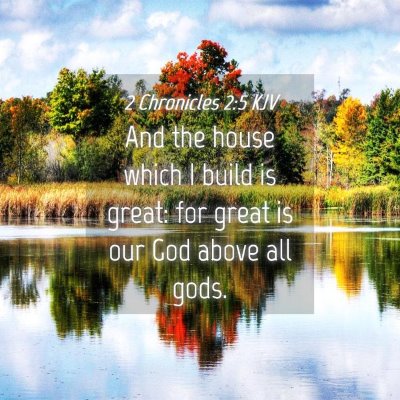 Picture 04 - 2 Chronicles 2:5 KJV - And the house which I build is great: for great - Bible Verse Picture