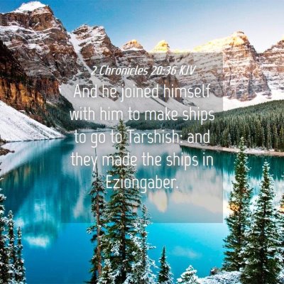 Picture 04 - 2 Chronicles 20:36 KJV - And he joined himself with him to make ships to - Bible Verse Picture