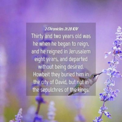 Picture 04 - 2 Chronicles 21:20 KJV - Thirty and two years old was he when he began to - Bible Verse Picture