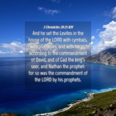 Picture 04 - 2 Chronicles 29:25 KJV - And he set the Levites in the house of the LORD - Bible Verse Picture