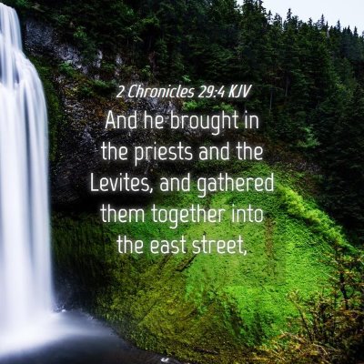 Picture 04 - 2 Chronicles 29:4 KJV - And he brought in the priests and the Levites, - Bible Verse Picture