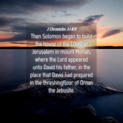 Picture 04 - 2 Chronicles 3:1 KJV - Then Solomon began to build the house of the LORD - Bible Verse Picture