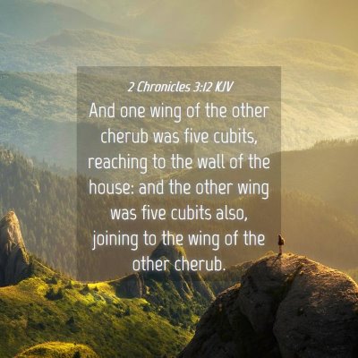 Picture 04 - 2 Chronicles 3:12 KJV - And one wing of the other cherub was five cubits, - Bible Verse Picture