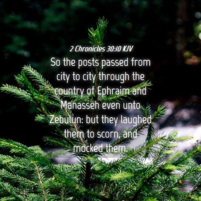 Picture 04 - 2 Chronicles 30:10 KJV - So the posts passed from city to city through the - Bible Verse Picture