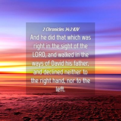 Picture 04 - 2 Chronicles 34:2 KJV - And he did that which was right in the sight of - Bible Verse Picture