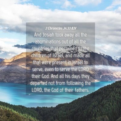 Picture 04 - 2 Chronicles 34:33 KJV - And Josiah took away all the abominations out of - Bible Verse Picture