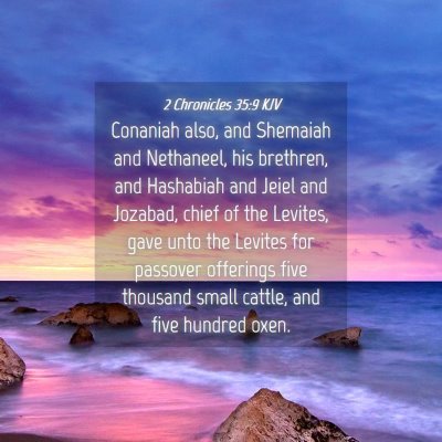 Picture 04 - 2 Chronicles 35:9 KJV - Conaniah also, and Shemaiah and Nethaneel, his - Bible Verse Picture