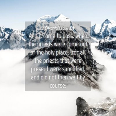 Picture 04 - 2 Chronicles 5:11 KJV - And it came to pass, when the priests were come - Bible Verse Picture