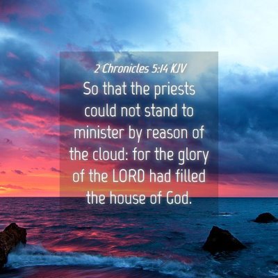 Picture 04 - 2 Chronicles 5:14 KJV - So that the priests could not stand to minister - Bible Verse Picture