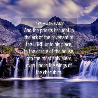 Picture 04 - 2 Chronicles 5:7 KJV - And the priests brought in the ark of the - Bible Verse Picture