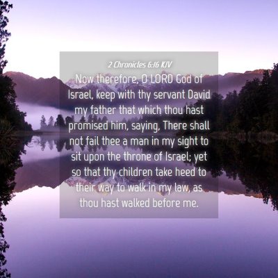Picture 04 - 2 Chronicles 6:16 KJV - Now therefore, O LORD God of Israel, keep with - Bible Verse Picture