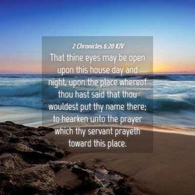 Picture 04 - 2 Chronicles 6:20 KJV - That thine eyes may be open upon this house day - Bible Verse Picture