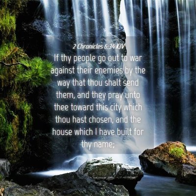 Picture 04 - 2 Chronicles 6:34 KJV - If thy people go out to war against their enemies - Bible Verse Picture