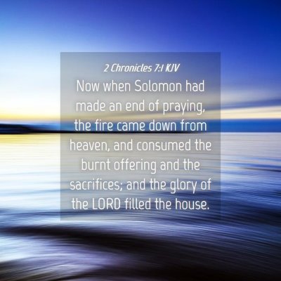 Picture 04 - 2 Chronicles 7:1 KJV - Now when Solomon had made an end of praying, the - Bible Verse Picture