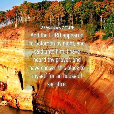 Picture 04 - 2 Chronicles 7:12 KJV - And the LORD appeared to Solomon by night, and - Bible Verse Picture