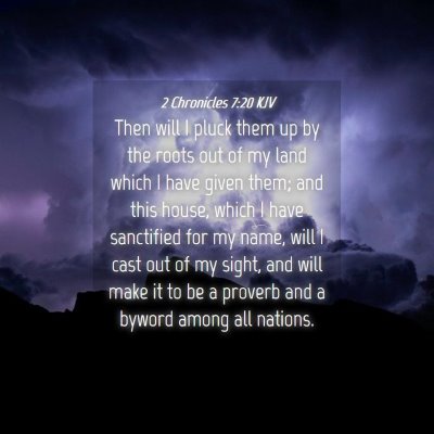 Picture 04 - 2 Chronicles 7:20 KJV - Then will I pluck them up by the roots out of my - Bible Verse Picture