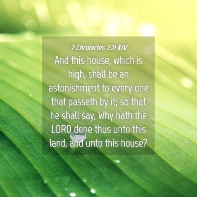 Picture 04 - 2 Chronicles 7:21 KJV - And this house, which is high, shall be an - Bible Verse Picture