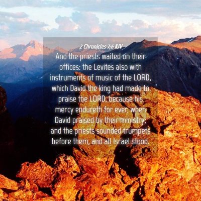 Picture 04 - 2 Chronicles 7:6 KJV - And the priests waited on their offices: the - Bible Verse Picture