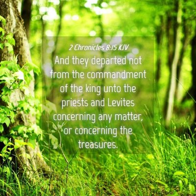 Picture 04 - 2 Chronicles 8:15 KJV - And they departed not from the commandment of the - Bible Verse Picture