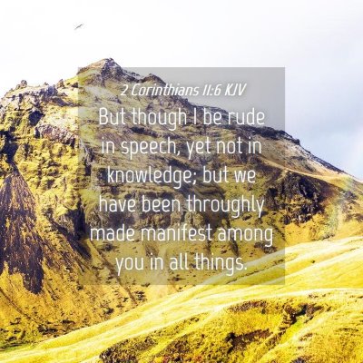 Picture 04 - 2 Corinthians 11:6 KJV - But though I be rude in speech, yet not in - Bible Verse Picture