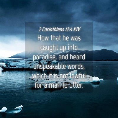 Picture 04 - 2 Corinthians 12:4 KJV - How that he was caught up into paradise, and - Bible Verse Picture