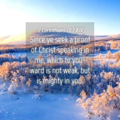 Picture 04 - 2 Corinthians 13:3 KJV - Since ye seek a proof of Christ speaking in me, - Bible Verse Picture