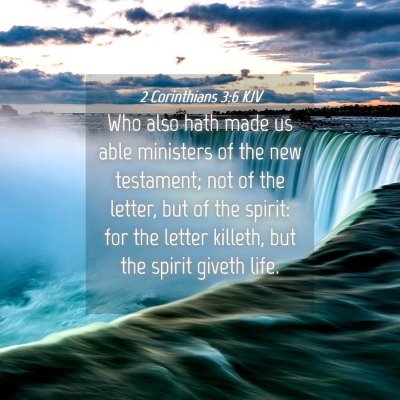 Picture 04 - 2 Corinthians 3:6 KJV - Who also hath made us able ministers of the new - Bible Verse Picture