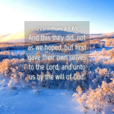 Picture 04 - 2 Corinthians 8:5 KJV - And this they did, not as we hoped, but first - Bible Verse Picture