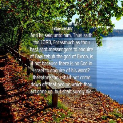 Picture 04 - 2 Kings 1:16 KJV - And he said unto him, Thus saith the LORD, - Bible Verse Picture