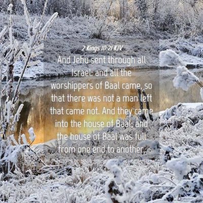Picture 04 - 2 Kings 10:21 KJV - And Jehu sent through all Israel: and all the - Bible Verse Picture