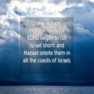 Picture 04 - 2 Kings 10:32 KJV - In those days the LORD began to cut Israel short: - Bible Verse Picture