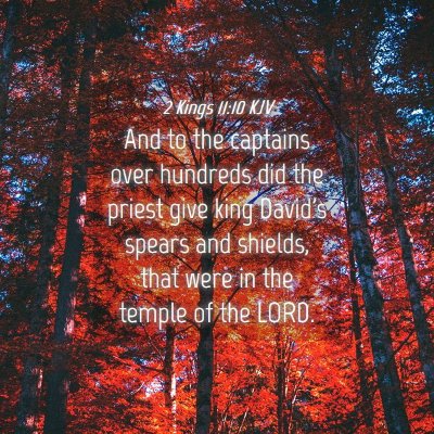 Picture 04 - 2 Kings 11:10 KJV - And to the captains over hundreds did the priest - Bible Verse Picture