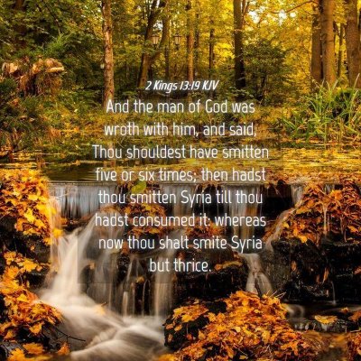 Picture 04 - 2 Kings 13:19 KJV - And the man of God was wroth with him, and said, - Bible Verse Picture
