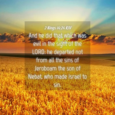 Picture 04 - 2 Kings 14:24 KJV - And he did that which was evil in the sight of - Bible Verse Picture