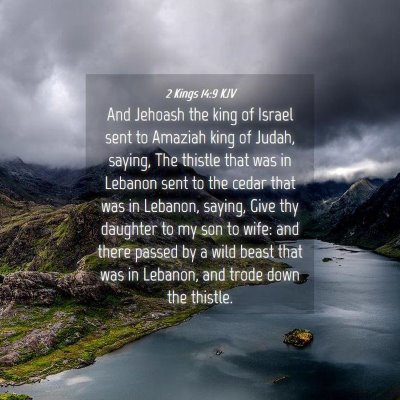 Picture 04 - 2 Kings 14:9 KJV - And Jehoash the king of Israel sent to Amaziah - Bible Verse Picture