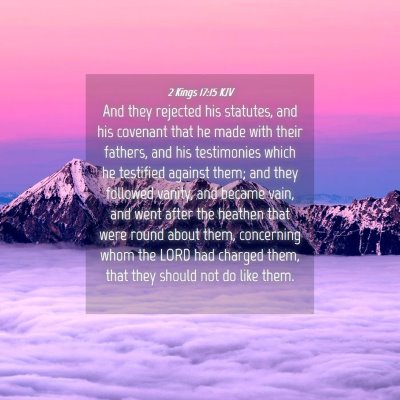 Picture 04 - 2 Kings 17:15 KJV - And they rejected his statutes, and his covenant - Bible Verse Picture